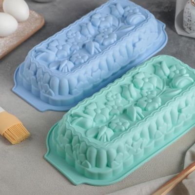 Форма для выпечки Доляна «Хлеб. Цветы», 17×32×7 см, цвет МИКС