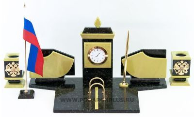 Настольный набор с гербом флагом России №36