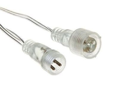 Гирлянда уличная УМС "Бахрома" (Ш:3 м, В:0,6 м, Н.С., нить силикон, сине-белый)