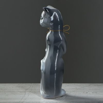 Копилка "Багирка с лапкой", покрытие лак, серая, 28 см