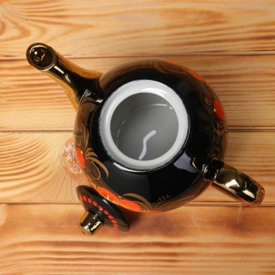 Набор «Маки», жёлудь, 3 предмета, самовар 3 л, заварочный чайник 0,7 л, поднос