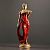 Фигура "Девушка с букетом" бронза/красный, 20х15х56см