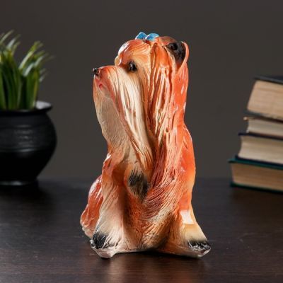 Копилка "Собака Йоркширский терьер" маленький 20х16х12см