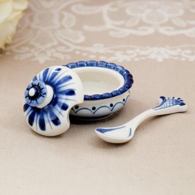 Набор для специй "Кошки новые", гжель