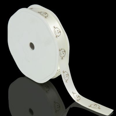 Лента атласная "Девочка", белая
