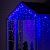 Гирлянда «Бахрома» 3 × 0.9 м, IP44, УМС, прозрачная нить, 232 LED, свечение синее, 220 В