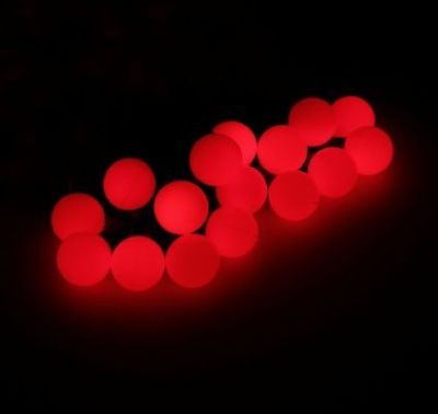 Гирлянда уличная "Метраж" с насадкой "(шарики 1,5 см", 20 м, нить тёмная, красный)