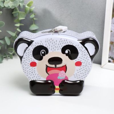 Копилка металл "Панда/Мишка" МИКС 16х7х13 см