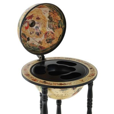 Глобус-бар декоративный черно-белый