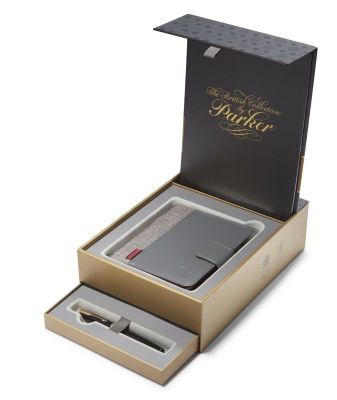 SF 530 Набор подарочный 2016 перьевая ручка Sonnet LaqBlack GT+ блокнот и органайзер (арт-1978407)