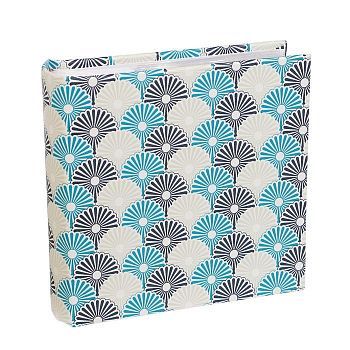 Фотоальбом на 100 фото 10х15 см "Цветочный веер" бум.листы МИКС кожзам 17,2х17,2х5,2 см