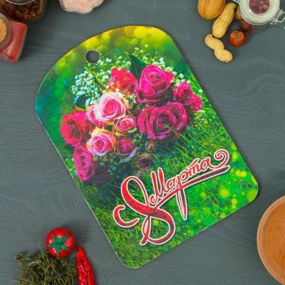 Доска разделочная большая «8 Марта №4», 19,5×27,5 см