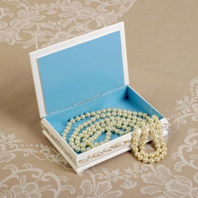 Шкатулка «Зимняя деревня», белая, 11×16 см, лаковая миниатюра