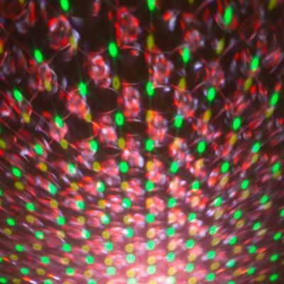 Световой прибор «Волны» 10.5 см, лазер, динамик, пульт ДУ, свечение мульти, 5 В