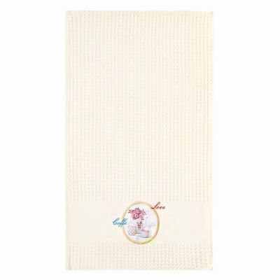 Набор вафельных полотенец Цветочный чай 33х60 см, 100% хл, 3 шт