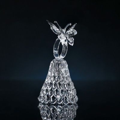 Колокольчик сувенирный «Хрустальная бабочка», ручной работы