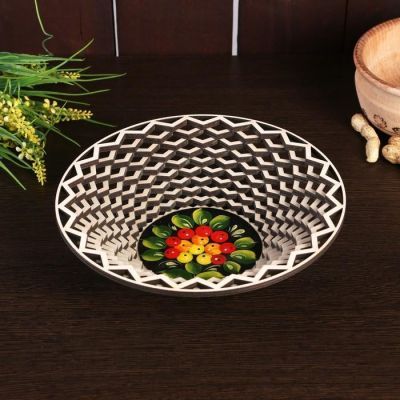 Сухарница  "Ягоды", круглая, d=20 см