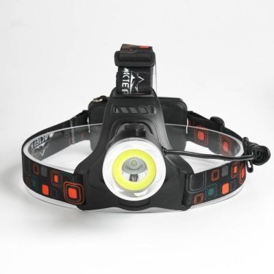 Фонарь налобный, аккумуляторный "Мастер К", 5 реж, T6 и COB лента, 200 лм,ЗУ 220V 5.5х8.5 см