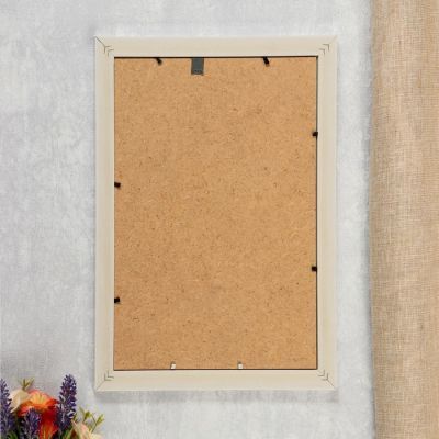 Фоторамка пластик 30х40 см "Фиолетовая с тремя золотыми полосами" 44х34х1,2 см