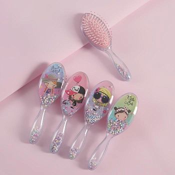 Расчёска-шейкер «Super Girls», 5 × 18 см, рисунок МИКС