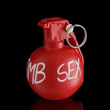 Держатель для карточек и фото "Лимонка. Sex-bomb" красный
