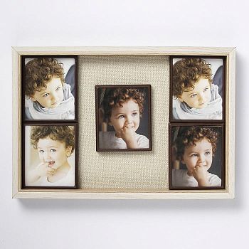 Фоторамка МДФ на 5 фото 9х8,5 см "Милан" рамки на магните 21х31,5х3,5 см