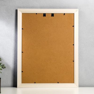 Фоторамка пластик 30х40 см "Классика" шоколад с белой полосой 45х35 см