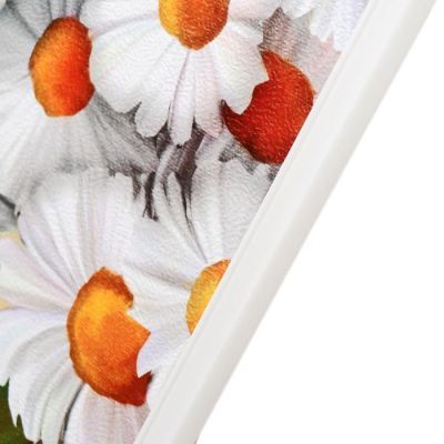 Модульная картина "Чай с букетом ромашек" 23х59-1шт, 20х53-2шт, 18х47-2шт, 60х100 см