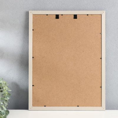 Фоторамка пластик 30х40 см "Серебряная патина на чёрном" 43х33 см