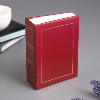 Фотоальбом на 100 фото 10х15 см "Классика" красный