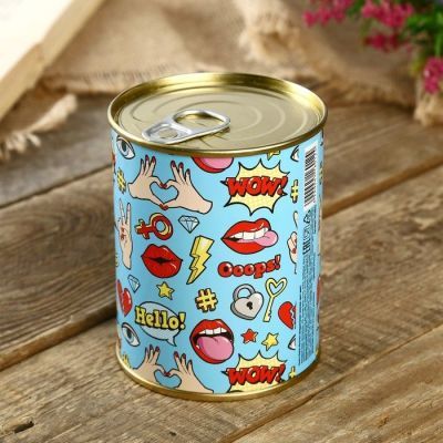 Носки в банке "Носочки супер девчонки"  (женские, цвет микс)