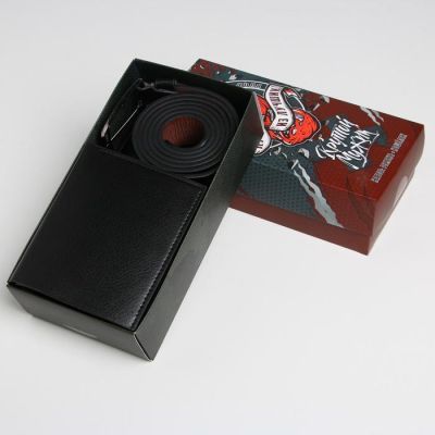 Набор "Лучшему из лучших", кошелек и ремень (122х3,7 см)