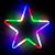 Светодиодная фигура «Звезда» 28 см, пластик, 220 В, свечение мульти
