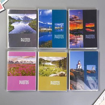 Фотоальбом BRAUBERG на 36 фото 10х15 см "Пейзаж" МИКС