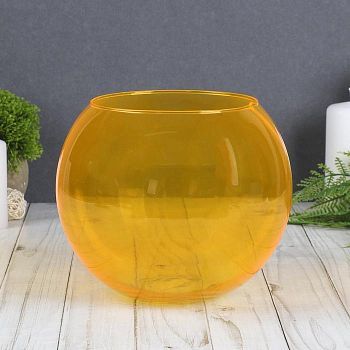 Ваза "Шаровая" прозрачная 16х18 см 3 л, микс