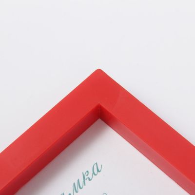 Фоторамка пластик L-3 10х15 см, красный, с небьющимся стеклом