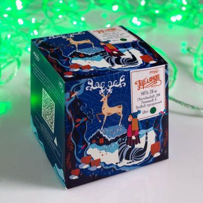 Гирлянда «Нить» 20 м, IP20, прозрачная нить, 200 LED, свечение зелёное, 8 режимов, 220 В