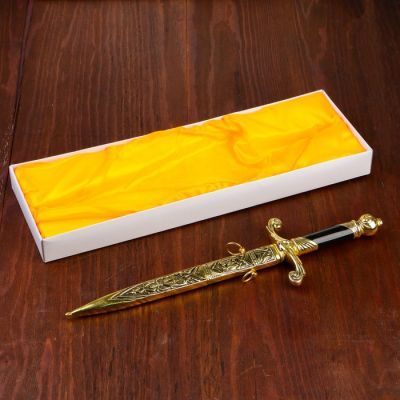 Кортик, ножны ажурные на чёрном, ограничитель с завитками, 35 см