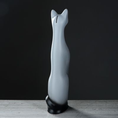 Копилка "Кот", акрил, серая, 48 см