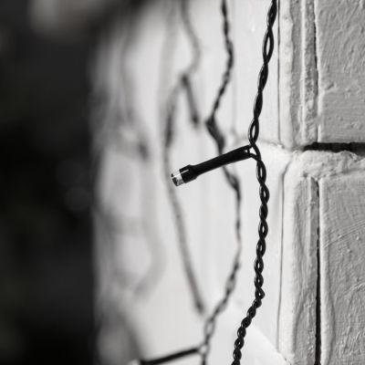 Гирлянда «Бахрома» 1.8 × 0.5 м, IP20, тёмная нить, 48 LED, свечение белое, 8 режимов, 220 В