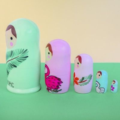 Матрёшка 5-ти кукольная «Тропики», 16 см