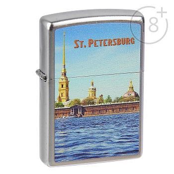 Зажигалка ZIPPO 205 PETER PAUL с покрытием Satin Chrome
