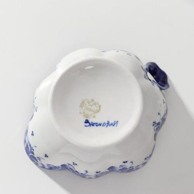 Салатник №2 , авт. Шлык А.Н., 19х15х8 см, 1 сорт, гжель