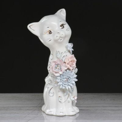 Копилка "Алиса" лепка, глянец, белая, 28 см, микс