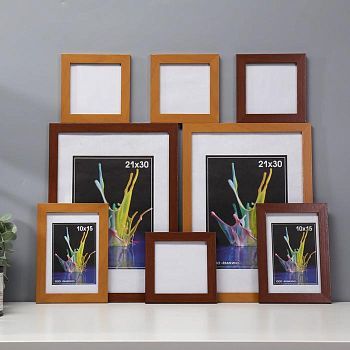 Набор фоторамок 10х10, 10х15, 21х30 см (коричневый) 8 шт