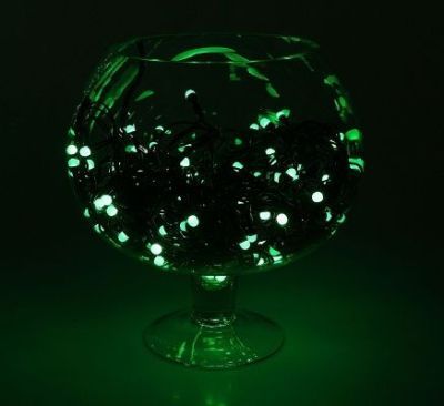 Гирлянда "Метраж" уличная, комнатная (Д: 20 м, нить тёмная, зелёный)