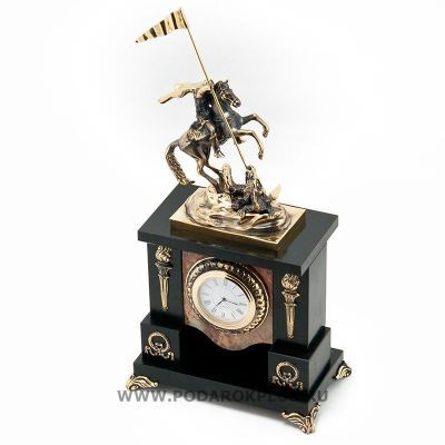 Часы "Георгий Победоносец" №7 камень яшма