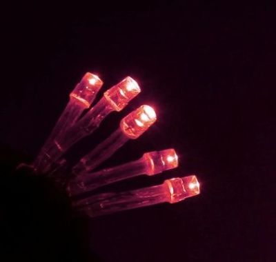 Гирлянда уличная "Бахрома" (Ш:4 м, В:0,6 м, нить силикон, красный)