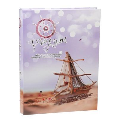 Фотоальбом на 100 фото 10х15 см "Парусник" в коробке МИКС 29,7х22,5х6 см