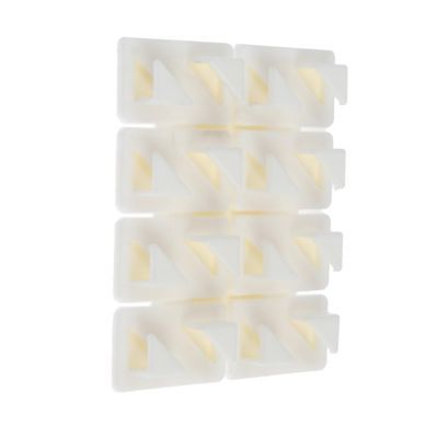 Держатель самоклеящийся для проводов ТУНДРА krep, 8х30х15 мм, белый, 8 шт.